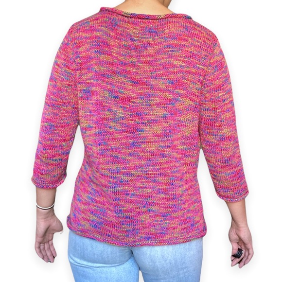 Vintage Y2K Rainbow Knit Boxy Sweater - Picture 4 of 7